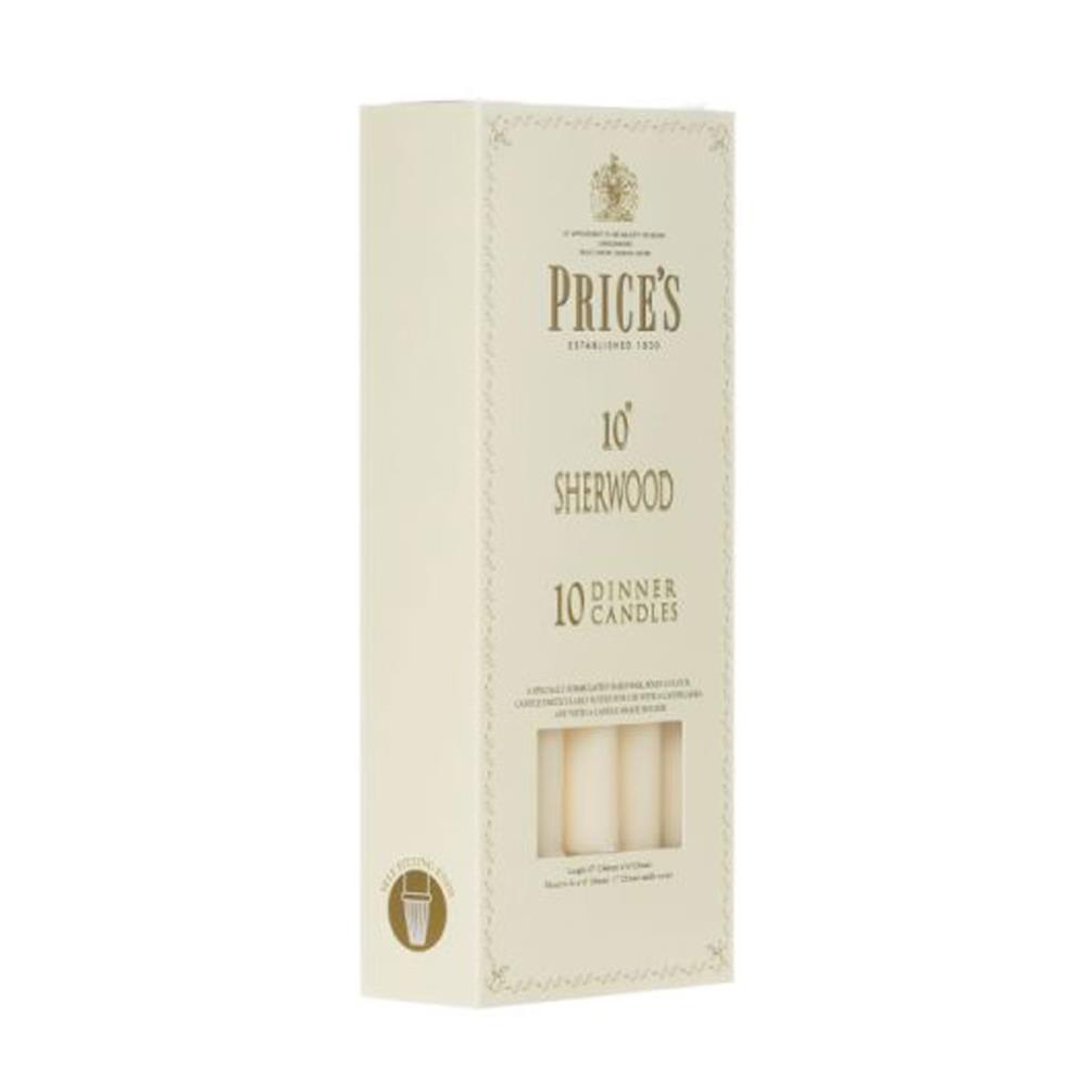 Price's Sherwood Ivory Dinner Candles 25cm (Box of 10) Extra Image 1